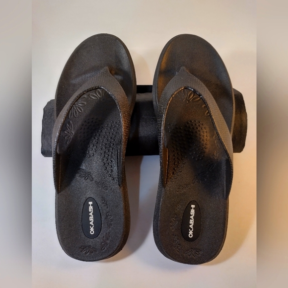 Okabashi Flip-flops, Black, Sz L.  Men or Women's - Picture 1 of 4